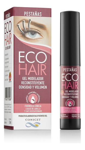 Eco Hair Gel Reconstituyente De Pestañas Engrosador X 5 Ml