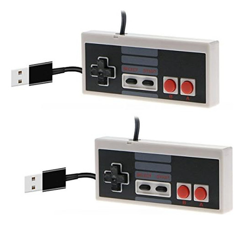 2 Paquetes De Controlador Usb Para Nes, Clásico Usb Famicom 
