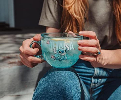 Taza De Café De Cristal Disney Lilo Y Stitch Ohana | Capacid