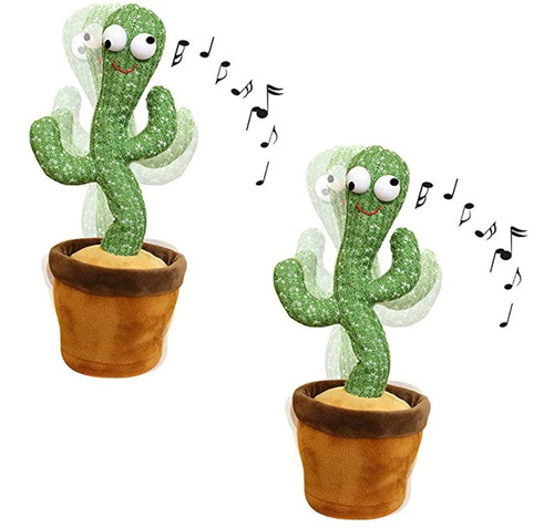 Muñeco Niños Cactus Bailarín Canta Repite Luces Led