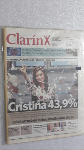 Clarín. Cristina Kirchner Presidente 2007.