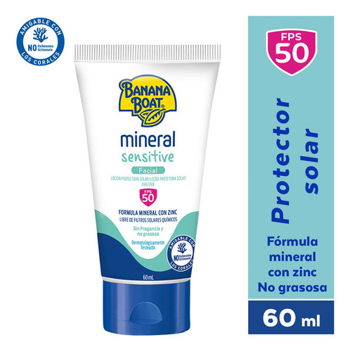 Protector Solar Banana Boat Mineral Sensitive 50+fps 60 Ml