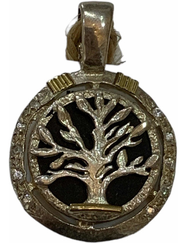 Medalla Árbol De La Vida En Plata 925, Oro Y Circonias.tuset