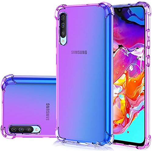 Funda Delgada De Tpu Para Samsung A70 Galaxy A70s Púrpura/az