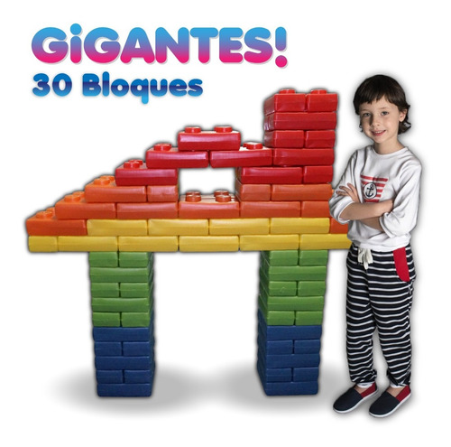Bloques Ladrillos Gigantes - 30 Unidades - Super Oferta