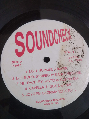 Maxi Soundcheck Loft Dj Bobo 1993 Vinilo