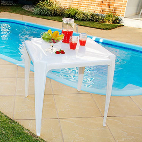 Imagem 7 de 7 de Conjunto De Mesa + 4 Banquetas Em Plástico Bela Vista