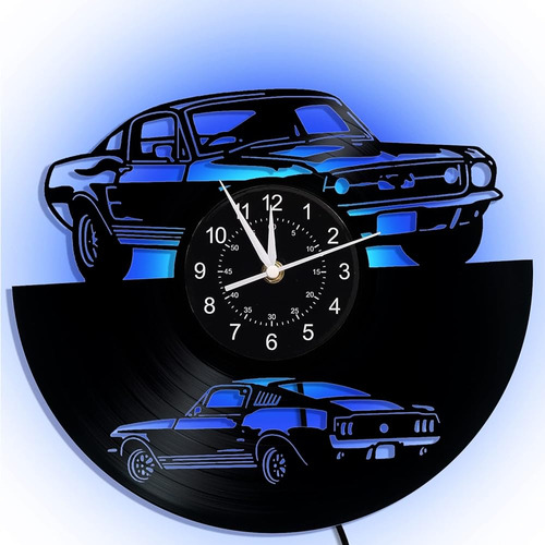 Wkjhdfsd Car Vinyl Record Wall Clock Regalos Para Hombres, 7