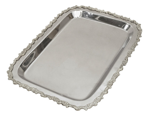 Bandeja Rectangular 44x31cm Aceron Inox -plateado