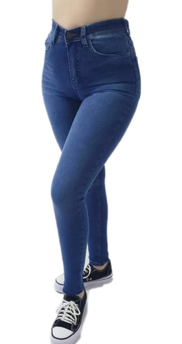 Jean Mujer Elastizado Tiro Alto Hasta Talles Grandes 