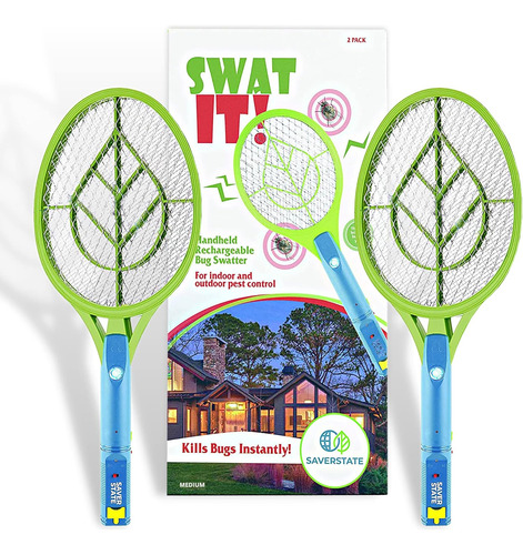 Swat It! Bug Zapper - Raqueta Recargable Para Matar Insectos