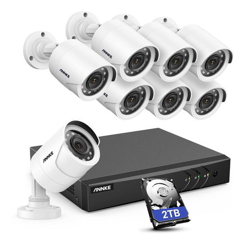 Annke Camara Cctv Canal H. Mp Lite Dvr Fhd Resistente Tb