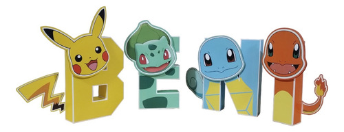 Letras 3d Personalizadas P/candy Bar - Modelo Pokémon