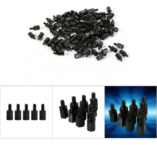 100 Piezas M2 M3 M4 Espaciadores Hexagonales Macho Hembra De