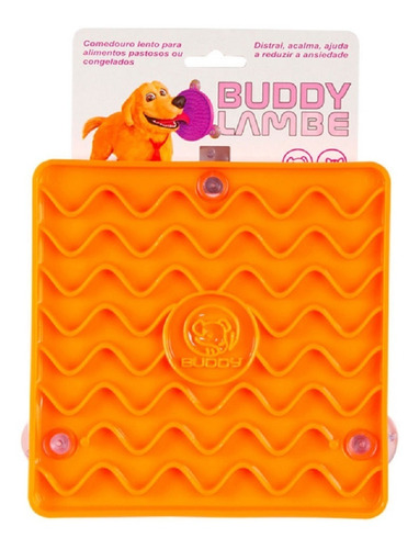 Tapete De Lamber Pet P/ Cães E Gatos Buddy Toys Lambe Ondas