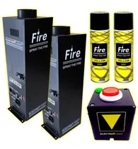 Comprar 02 Maquinas De Fogo Dmx \u002F Fire Machine Com Disparo E Refil