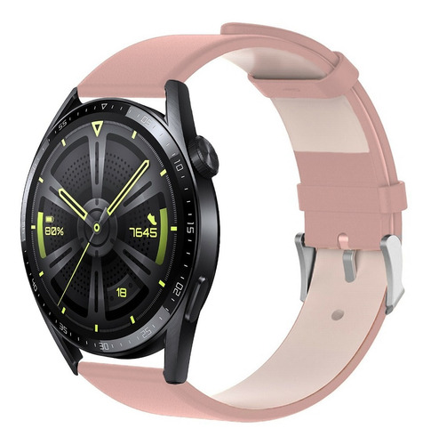 Correa De Piel Lisa Premium Para Huawei Watch Gt 3 46 Mm