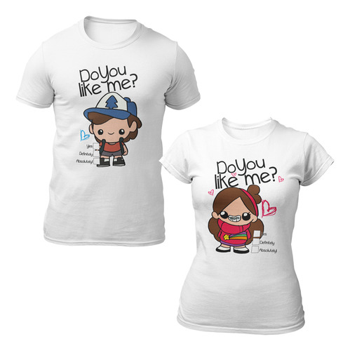 Playeras Para Parejas - Luv - Gravity Falls - Dipper Y Mabel