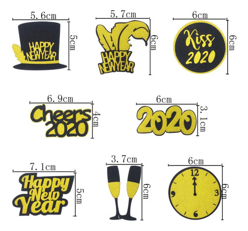 24pcs Bolo Topper 2020 Cupcake Toppers Picaretas Palitos De