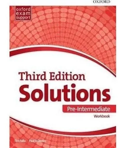 Solutions Pre Intermediate Workbook 3e - Oxford 2017 (Usado)