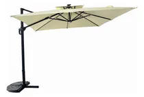 Comprar Quitasol Reforzado Con Base Relan Bright Night Luces 300cm Color Crema 0