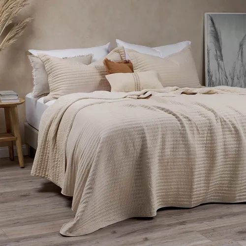 Cubrecama Flannel Supersoft Beige 2 Plazas