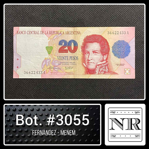 Argentina - 20 Pesos - Año 1994 - Bot #3055 - A - Roseta