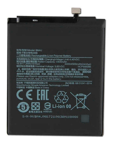 Batería Compatible Bm4j Para Xiaomi Redmi Note 8 Pro
