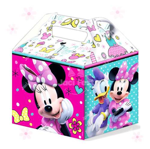 12 Cajas Cajitas Dulceras Minnie Mouse Fiesta Min0m1