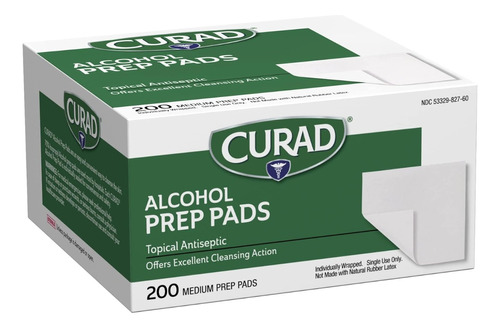 Curad Alcohol Prep Pads Importado De Usa Toallitas Alcohol