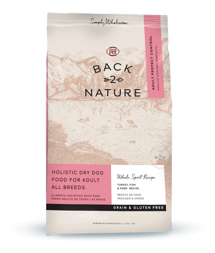 Alimento Holístico Back 2 Nature Control Peso Perfecto 4 Kg 