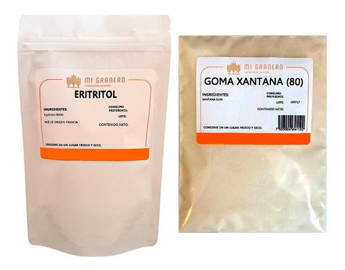 Imagen 2 de 6 de Eritritol Y Goma Xantana 1 Kilogramo