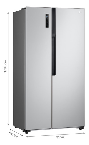 Refrigeradora LG 509lt Multi Air Flow Ls51bpp Plateado