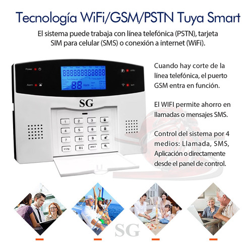 Alarma Gsm Wifi Inalambrica App Cel Seguridad Casa Vecinal