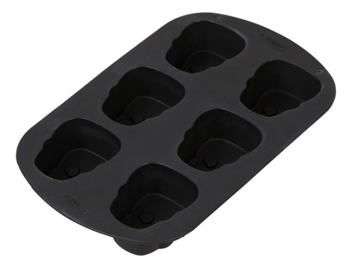 Molde Silicón Cráneo C/6 Cav Halloween Color Negro
