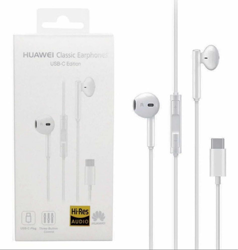 Audífonos Huawei Cm33 Tipo C Blanco Sonido Alta Resolución