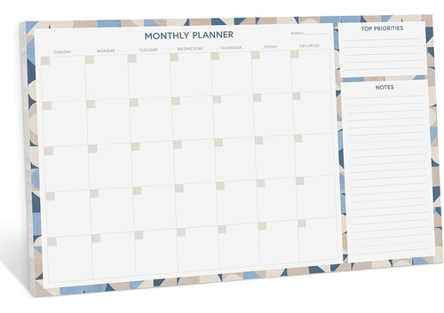 Rileys Monthly Planner Desk Pad, Calendario De Planificador 