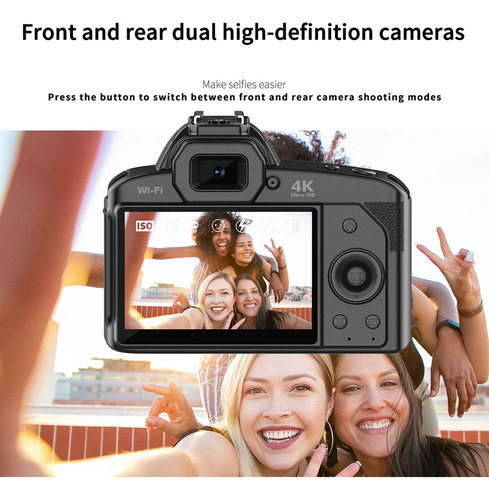 Câmera Dslr De Visão Noturna Wifi Com Microfone