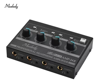 Muslady Amp-14 Amplificador De Fone De Ouvido De 4 Canais Es