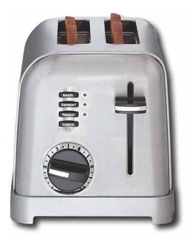 Imagen 2 de 4 de Tostadora 2 Rebanadas Cuisinart 900w 6 Niveles Cpt160ar
