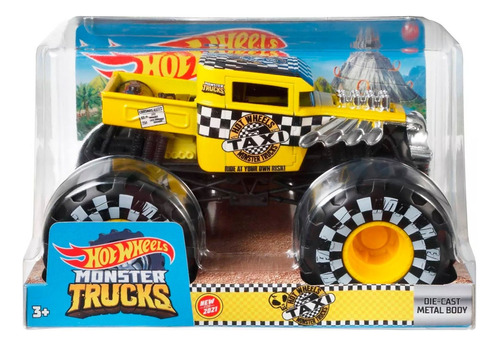 Hotwheels Monster Truck Taxi 1 24 Amarillo