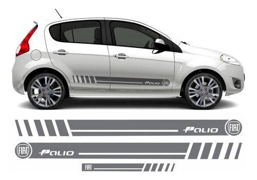 Adesivos Emblema Lateral Compatível Fiat Palio Kit- Cores