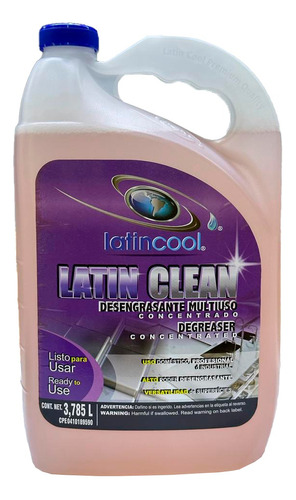 Latin Clean Desengrasante Latín Cool Galon 3,785l