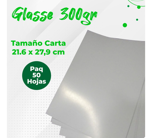 Glasse 300gr / Tamaño Carta / 50 Hojas 