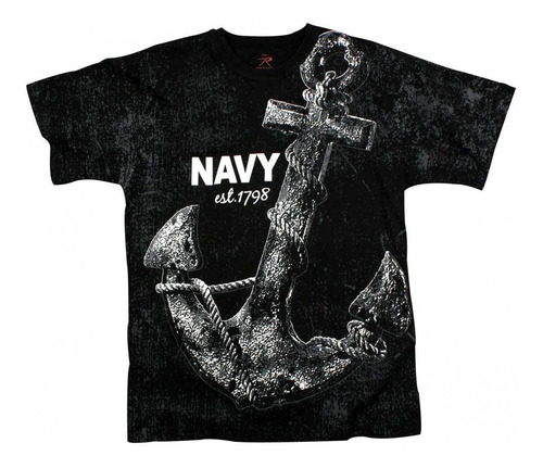 Camiseta Rothco Estampada Vintage Navy Anchor En Remate