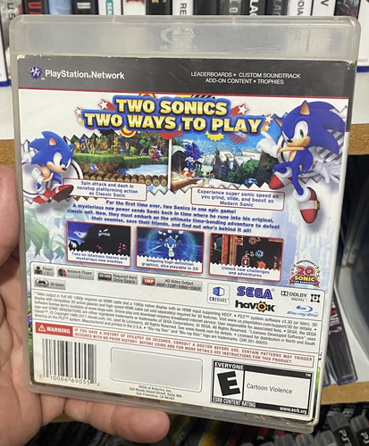 Sonic Generations Ps3 Original Midia Fisica (Usado)