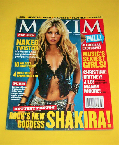 Shakira Revista Maxim Usa 2002 Britney Spears Janet Jackson 