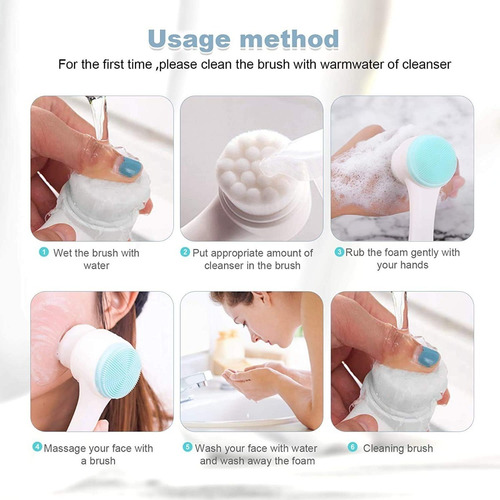Imagen 5 de 8 de Cepillo Limpiador Exfoliante Facial Y Corporal Manual Crazy