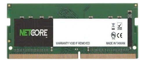 Memória RAM Notebook color verde-escuro  8GB 1x8GB Nercore NET48192SO32LV