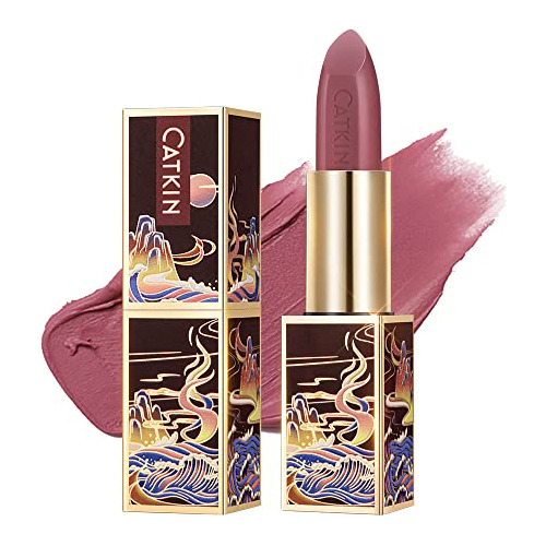 Catkin Rouge Matte Lipstick, Impermeable Largo Satin Nplhp